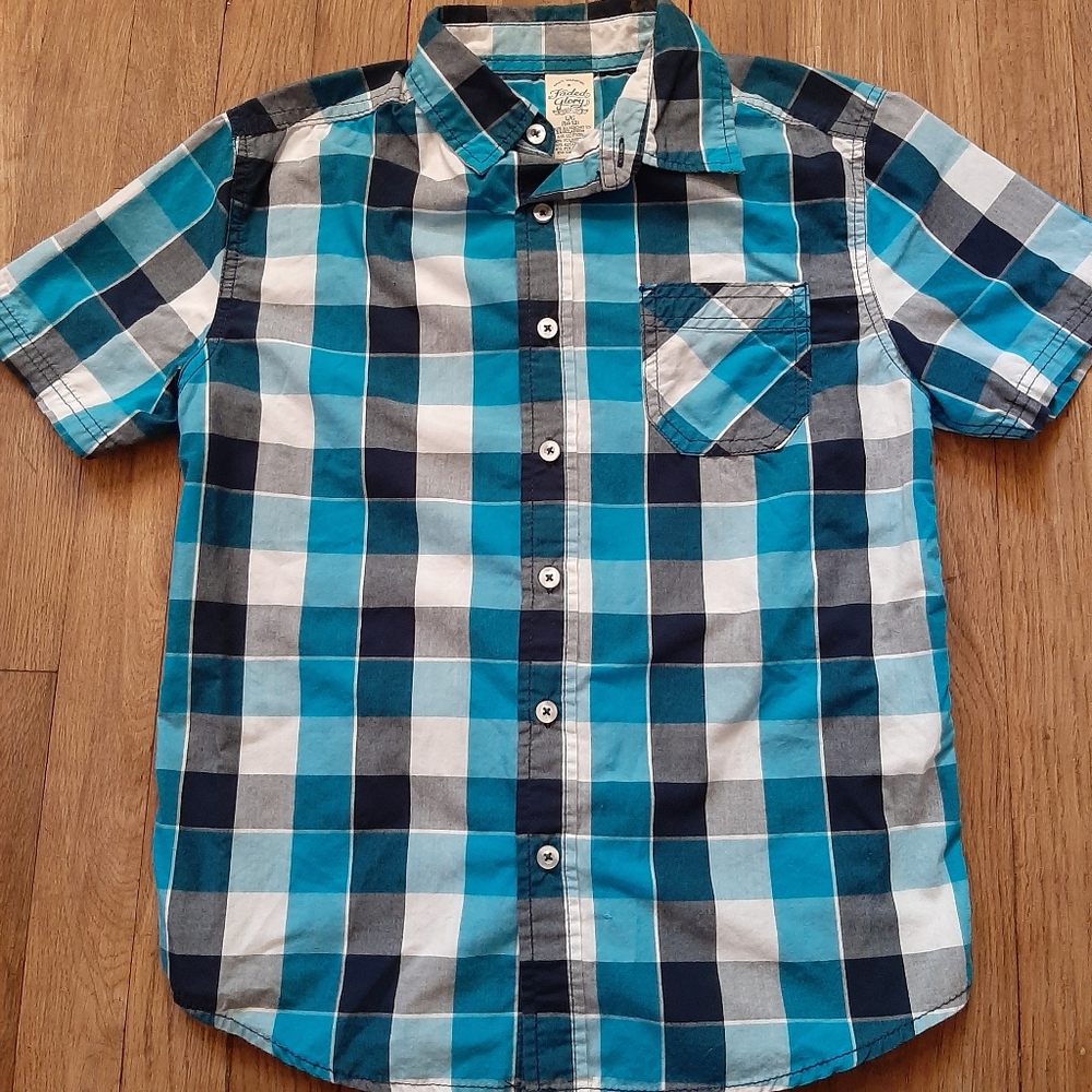Boys Plaid Button Down